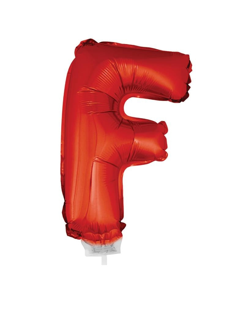 Folie ballon letter F Rood