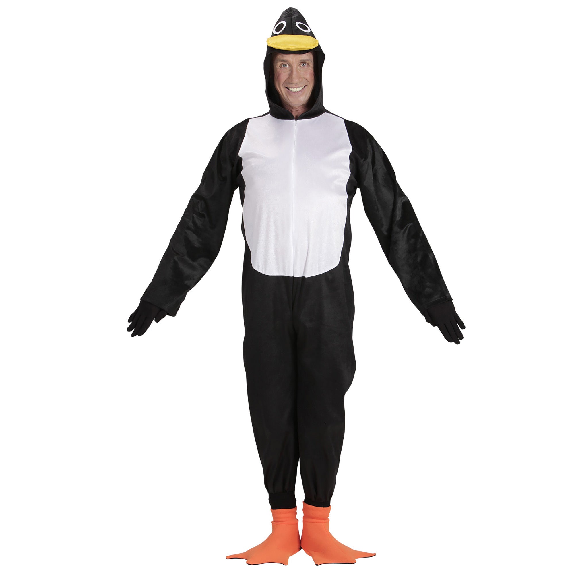 Widmann - Pinguin Kostuum - Pinguin Peter - Man - zwart - Large - Carnavalskleding - Verkleedkleding