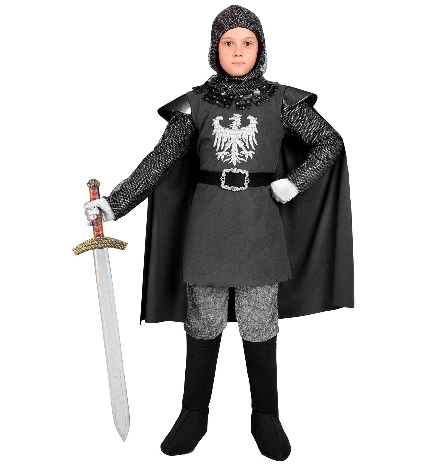 Stoer ridderkostuum kind voor de middeleeuwen