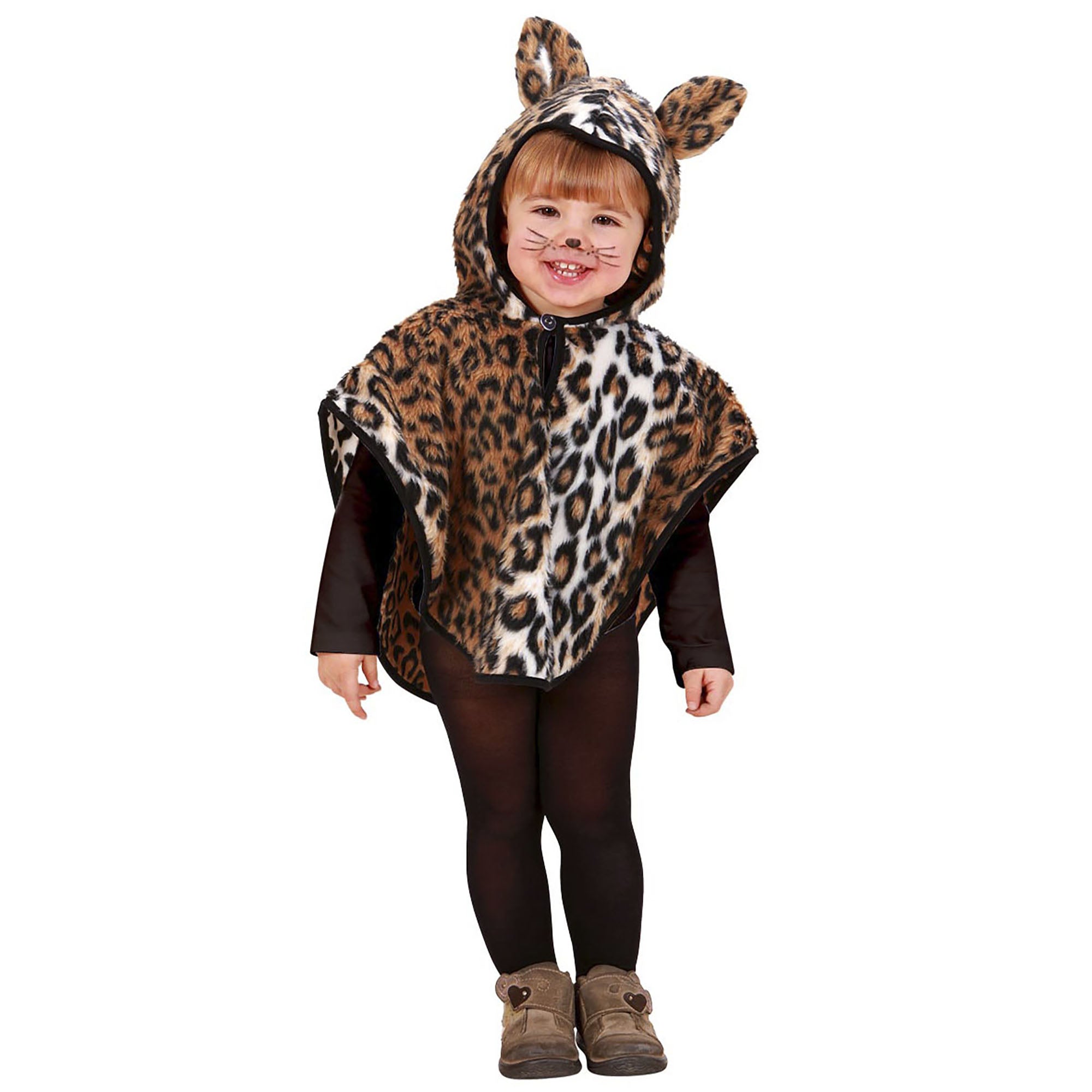 Luipaard poncho kostuum voor kids 98-110cm