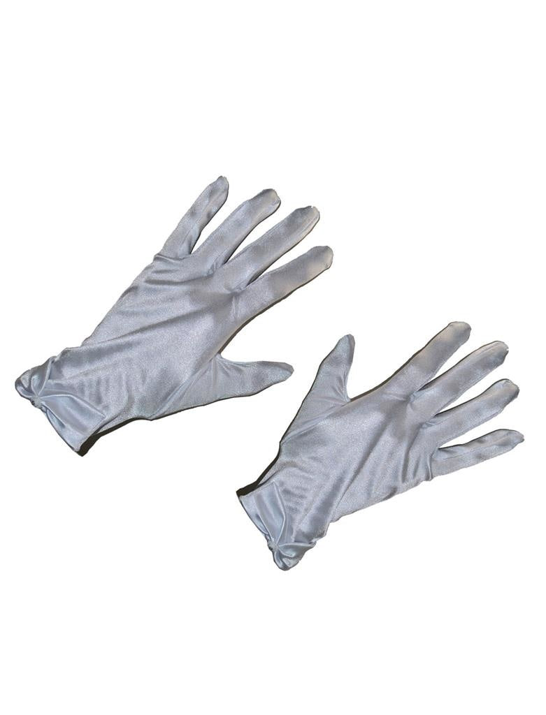 Mooie witte handschoenen van satijn 25cm