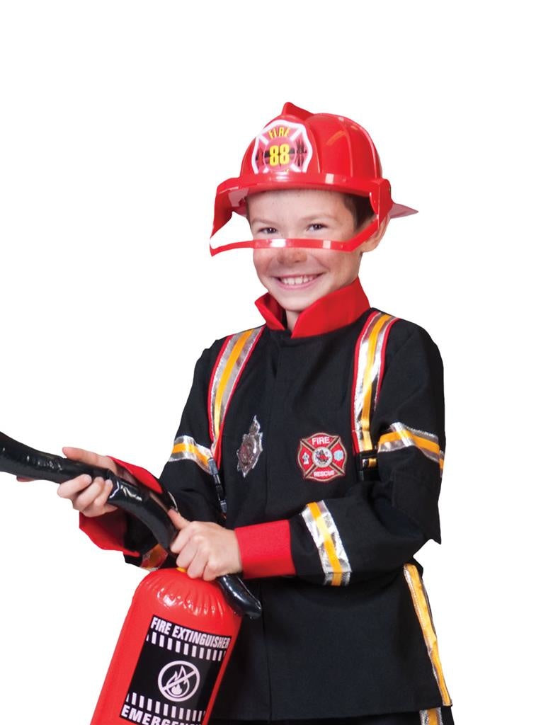 Leuke brandweerhelm met klep kinderen