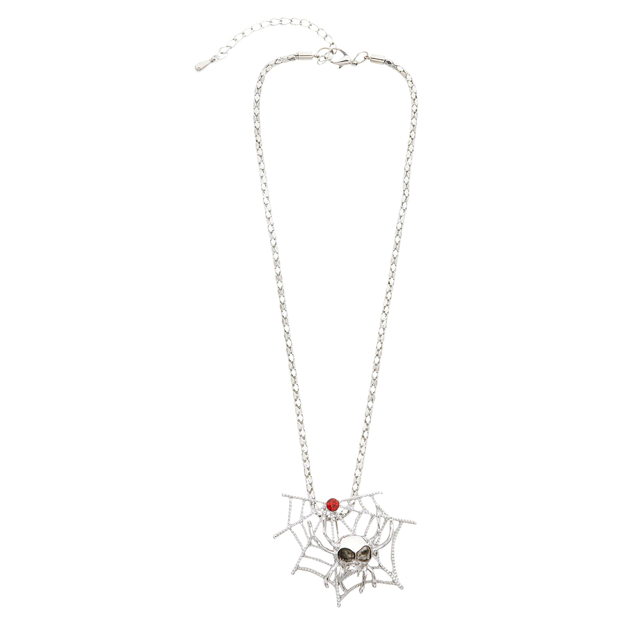 Accessoires voor Halloween ketting spinneweb met spinnen