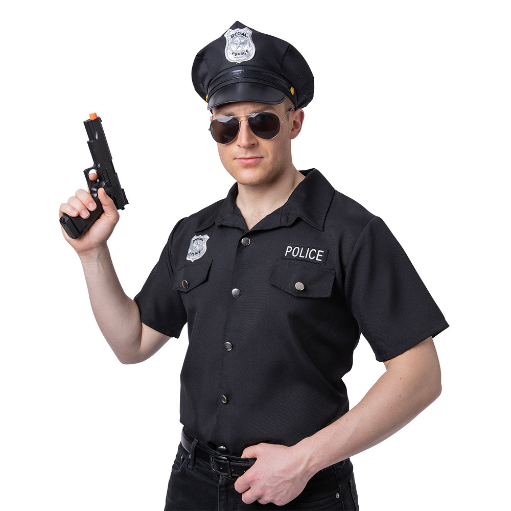 Leuke politie blouse zwart
