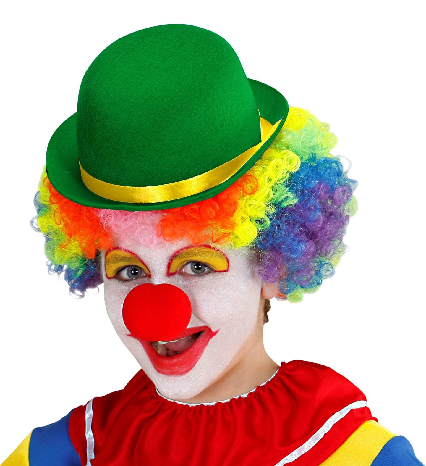 Widmann - Clown & Nar Kostuum - Bolhoed Lucky Kind Groen - groen - Carnavalskleding - Verkleedkleding