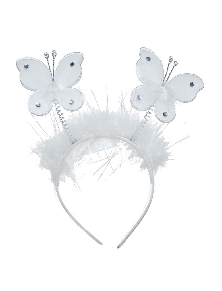 Leuke tiara met witte vlinders