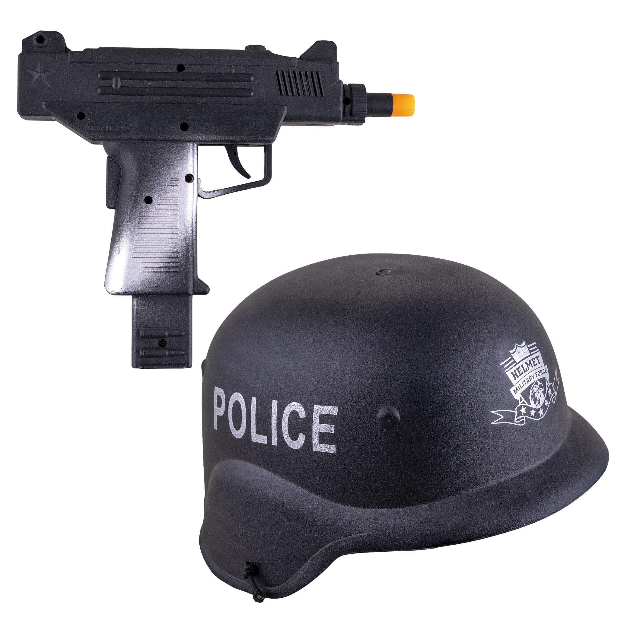 Politieset kind compleet met helm en uzi