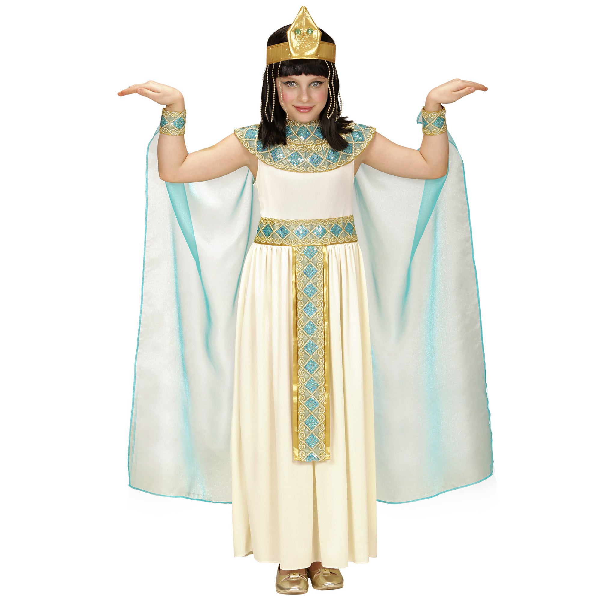 Egypte Kostuum | Cleopatra Van De Nijl Kostuum | Maat 140 | Carnaval kostuum | Verkleedkleding
