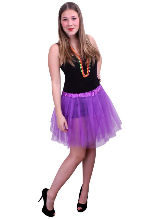 Dans & Entertainment Kostuum | Tule Rok Ballet Paars Vrouw | One size | Carnaval kostuum | Verkleedkleding