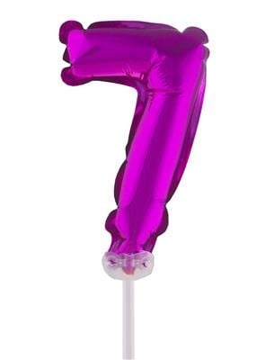 Folie ballon 13 cm op stokje roze