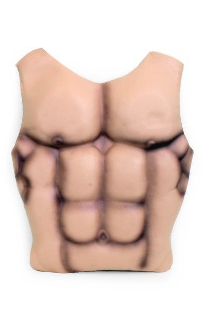 Mannenborst met sixpack voor onder je blouse