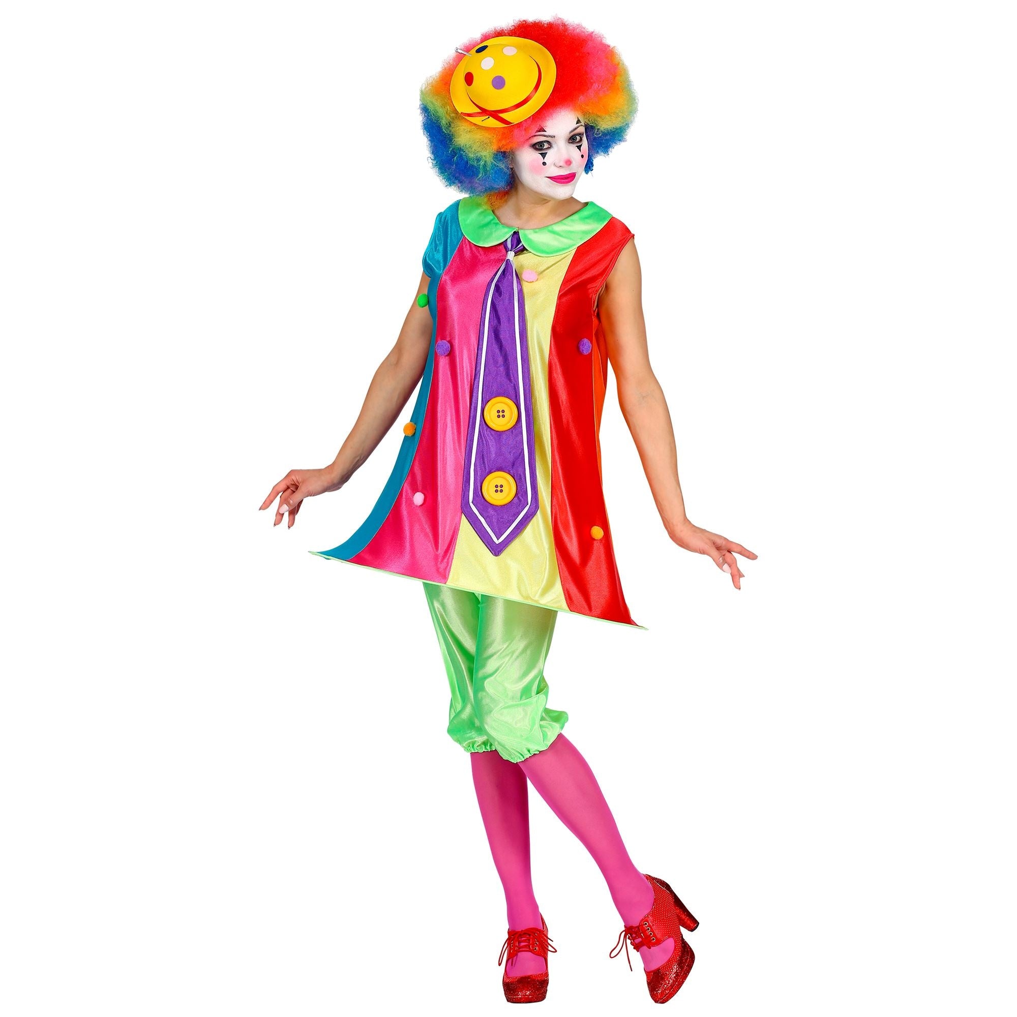 Widmann - Clown & Nar Kostuum - Hoepelrok Clown Circus Van De Lach - Vrouw - multicolor - Small - Carnavalskleding - Verkleedkleding