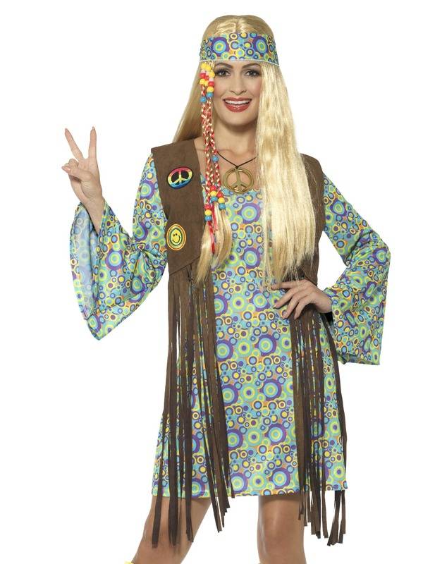 60s Hippie Chick Kostuum met Jurk