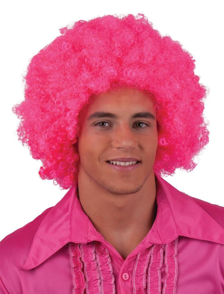 Neon roze afropruik