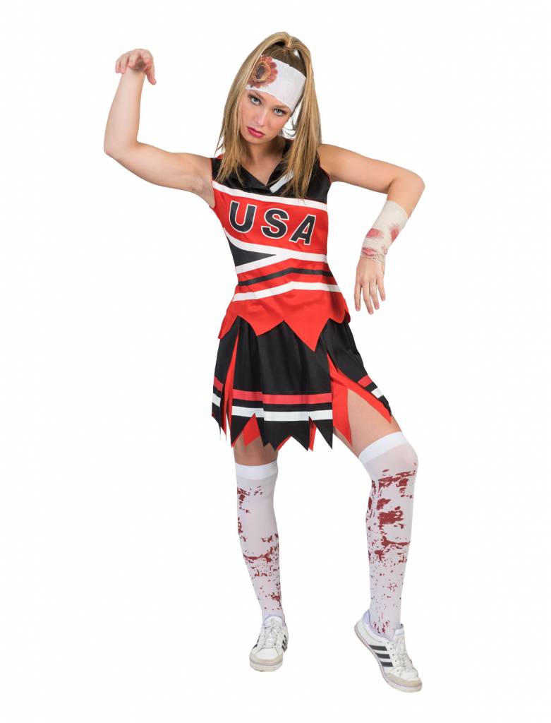 Verkleedpak zombie American Football Cheerleader Vrouw 36-38