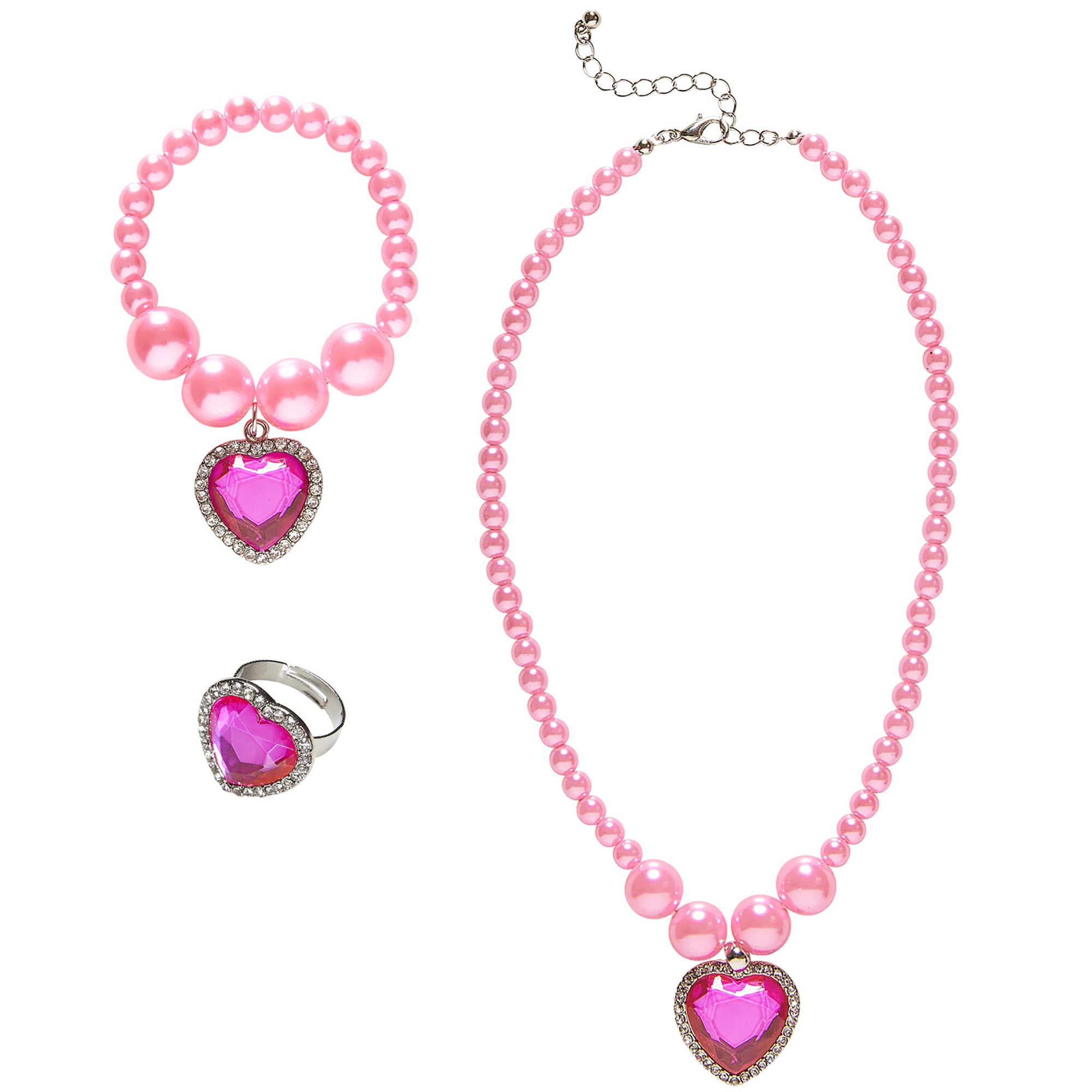 Mooie set sieraden voor meisjes in de kleur roze