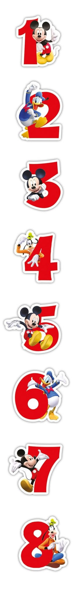 Leuk verjaardag cijfer Mickey Mouse kaarsje nummer 3