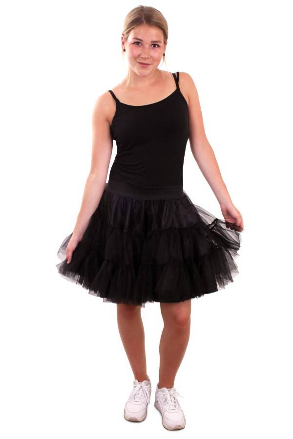 Petticoat zwart 2-laags volwassenen