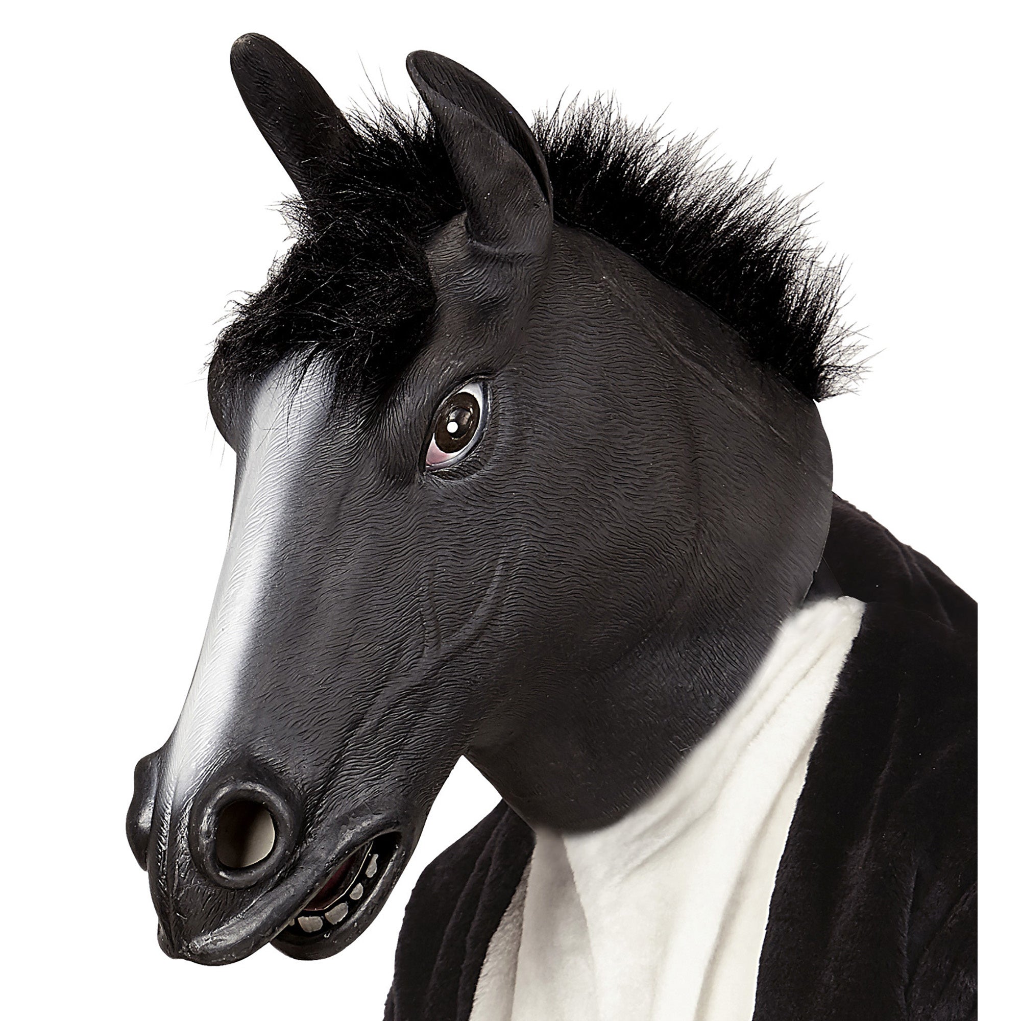 Luxe paarden masker zwart voor een feestje