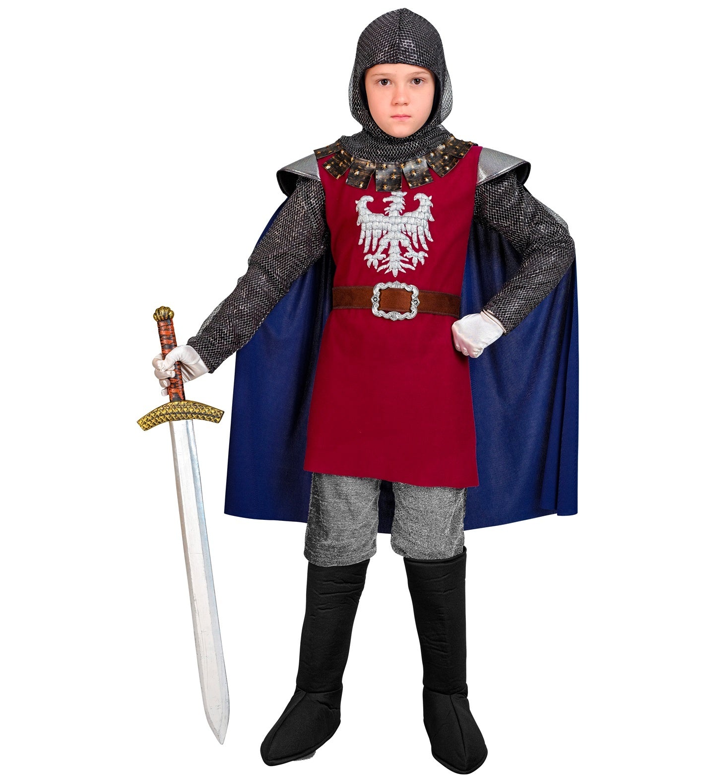 Stoer ridderkostuum kind voor de middeleeuwen