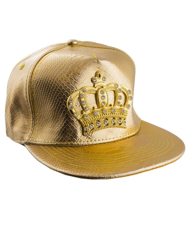 Funny Fashion -Baseball Cap Met Gouden Kroontje - goud - Carnavalskleding - Verkleedkleding