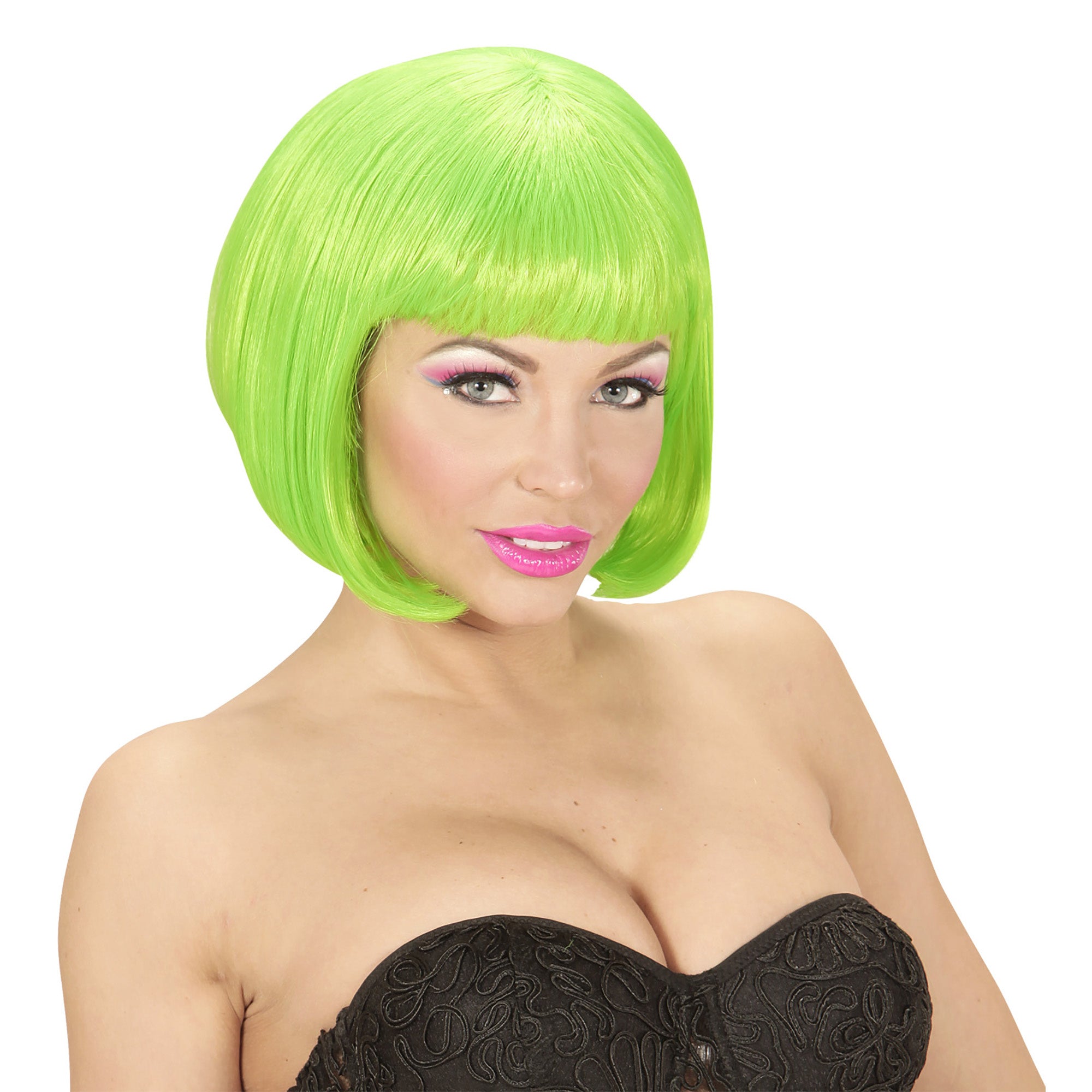 Pruik Valentina Neon Groen | One Size