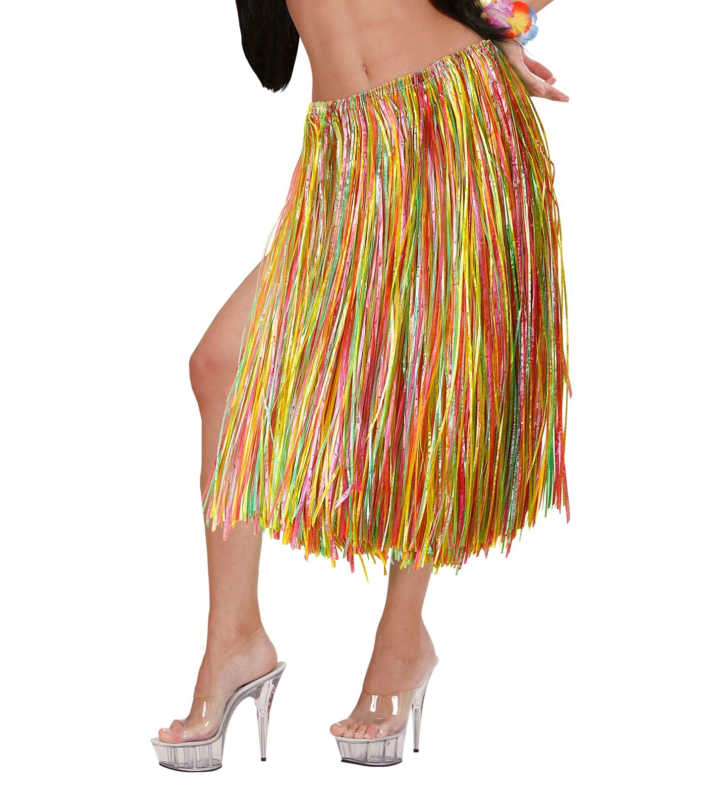 Widmann - Hawaii & Carribean & Tropisch Kostuum - Roselani Hawaiirok 75 Centimeter, Meerkleurig - multicolor - One Size - Carnavalskleding - Verkleedkleding