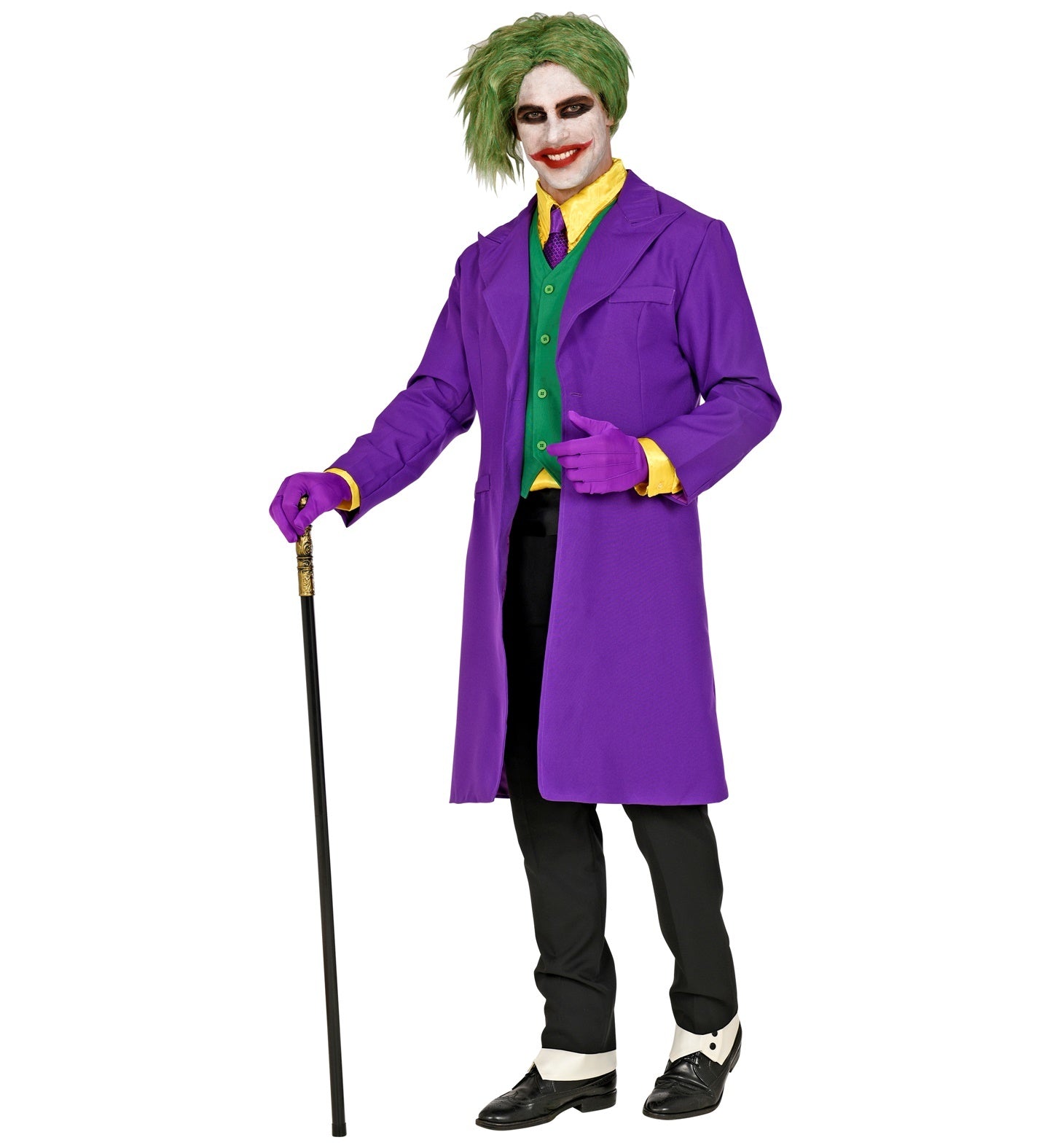 Widmann - Joker Kostuum - Niet Zo Serieuze Joker Jas Paars - Man - paars - Large - Halloween - Verkleedkleding