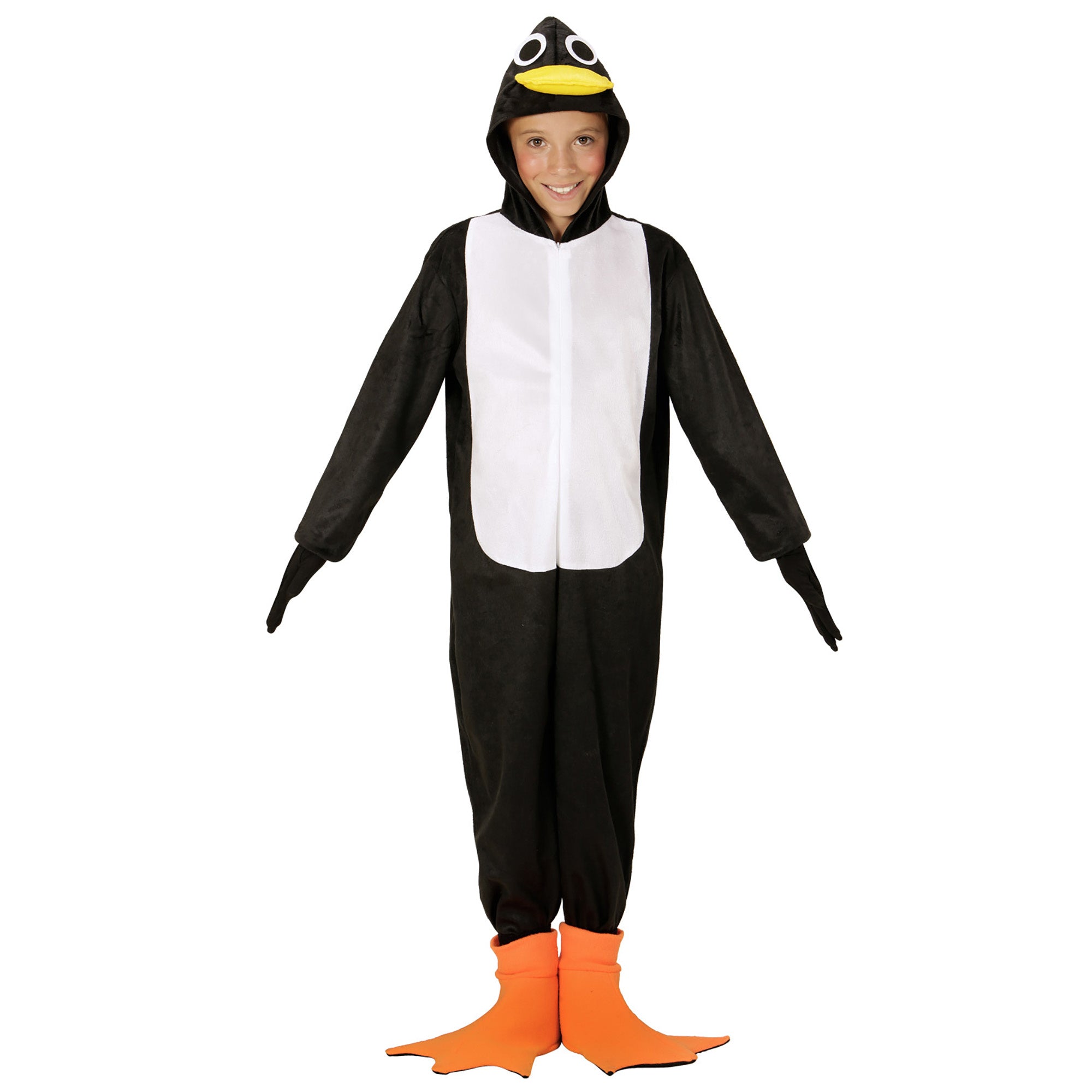 Widmann - Pinguin Kostuum - Pinguin Peter - Jongen - zwart - Maat 116 - Carnavalskleding - Verkleedkleding