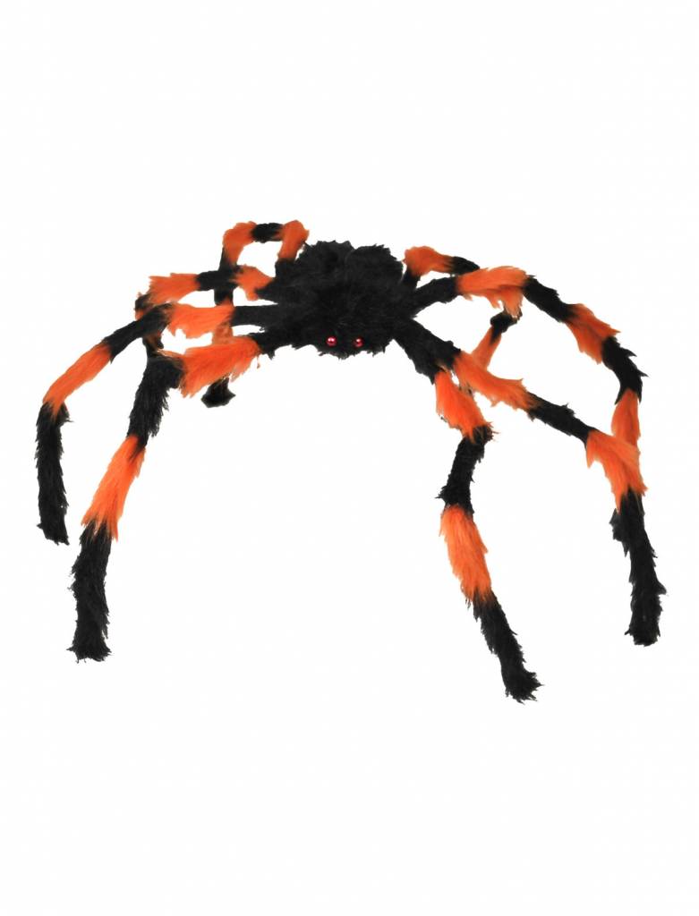Griezel spin zwart oranje van 1,25meter