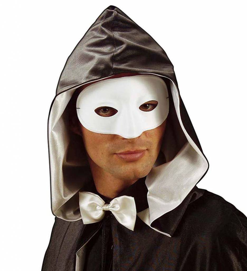WIDMANN - Groot wit oogmasker voor volwassenen - Maskers > Masquerade masker