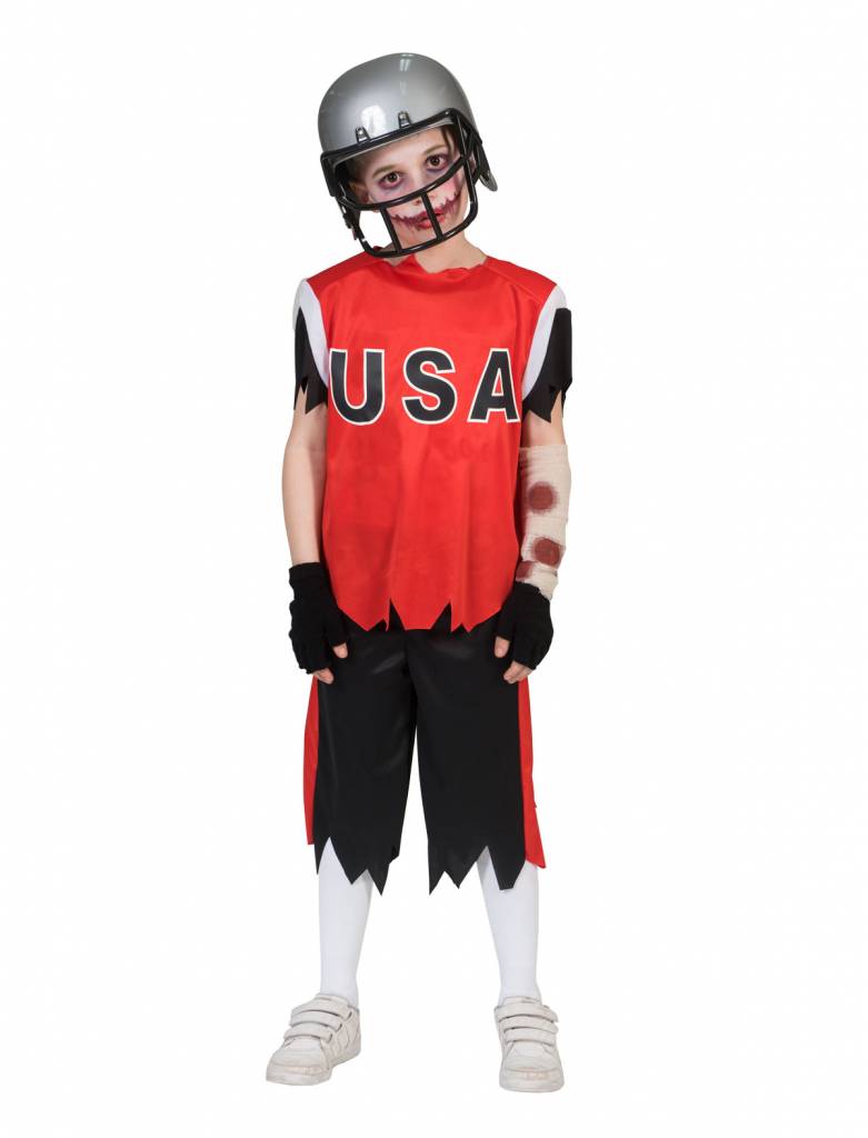 Verkleedpak zombie American Football Jongen 140