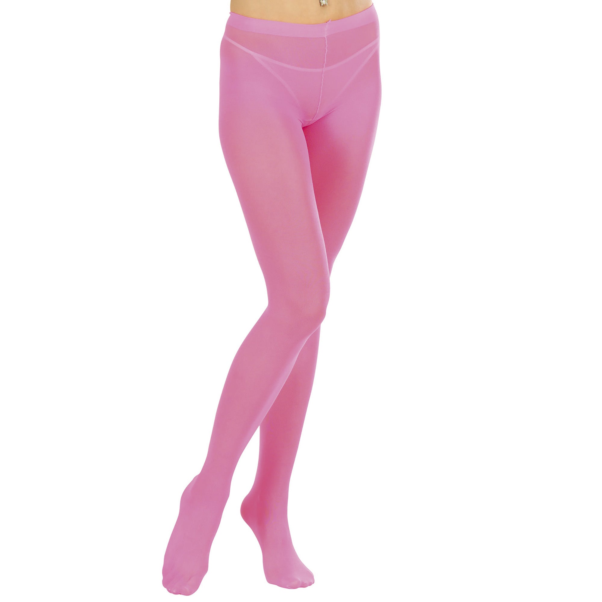 Widmann -Flashy Panty Neon 40 Denier Roze - roze - One Size - Carnavalskleding - Verkleedkleding