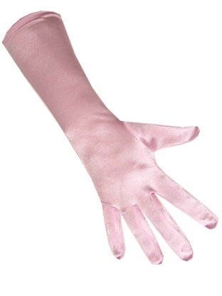 Handschoenen - Licht roze - Satijn - 35cm