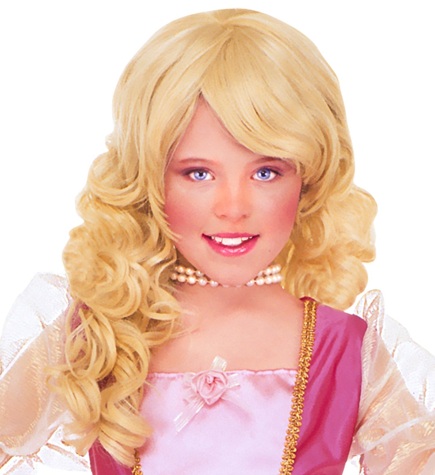 WIDMANN - Blonde prinsessenpruik voor meisjes - Pruiken
