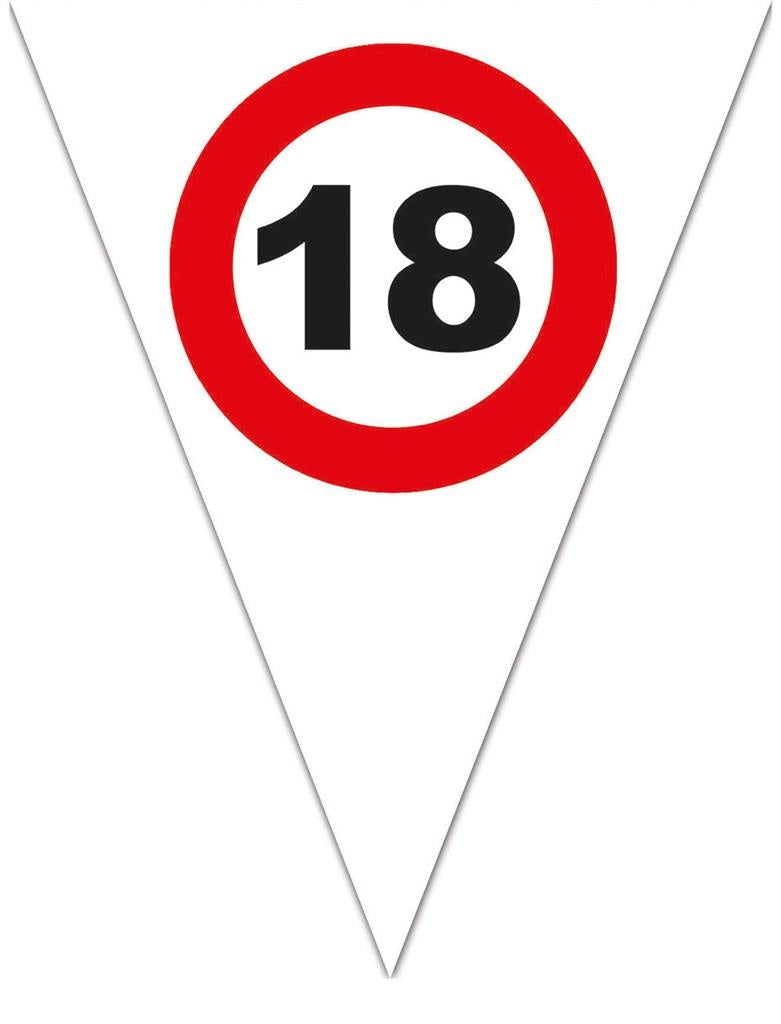 Verkeersbord vlaggenlijn 18 (5 mtr)