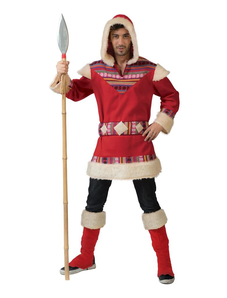 Eskimo kostuum man rood