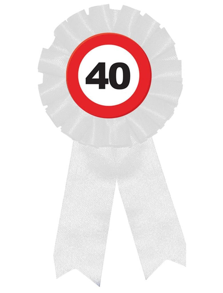 Leuk 40e verjaardag party rozet verkeersbord