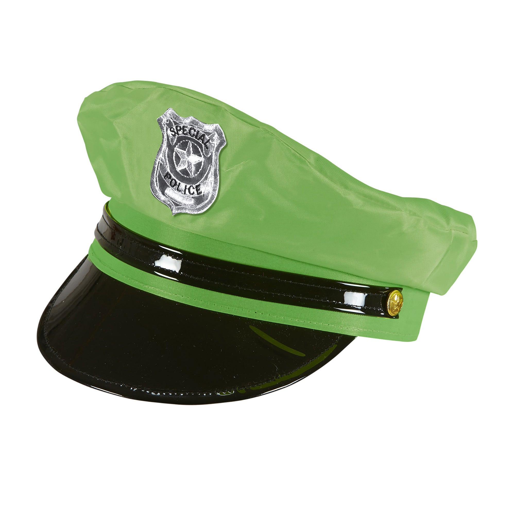 Neon groene politiepet voor volwassenen