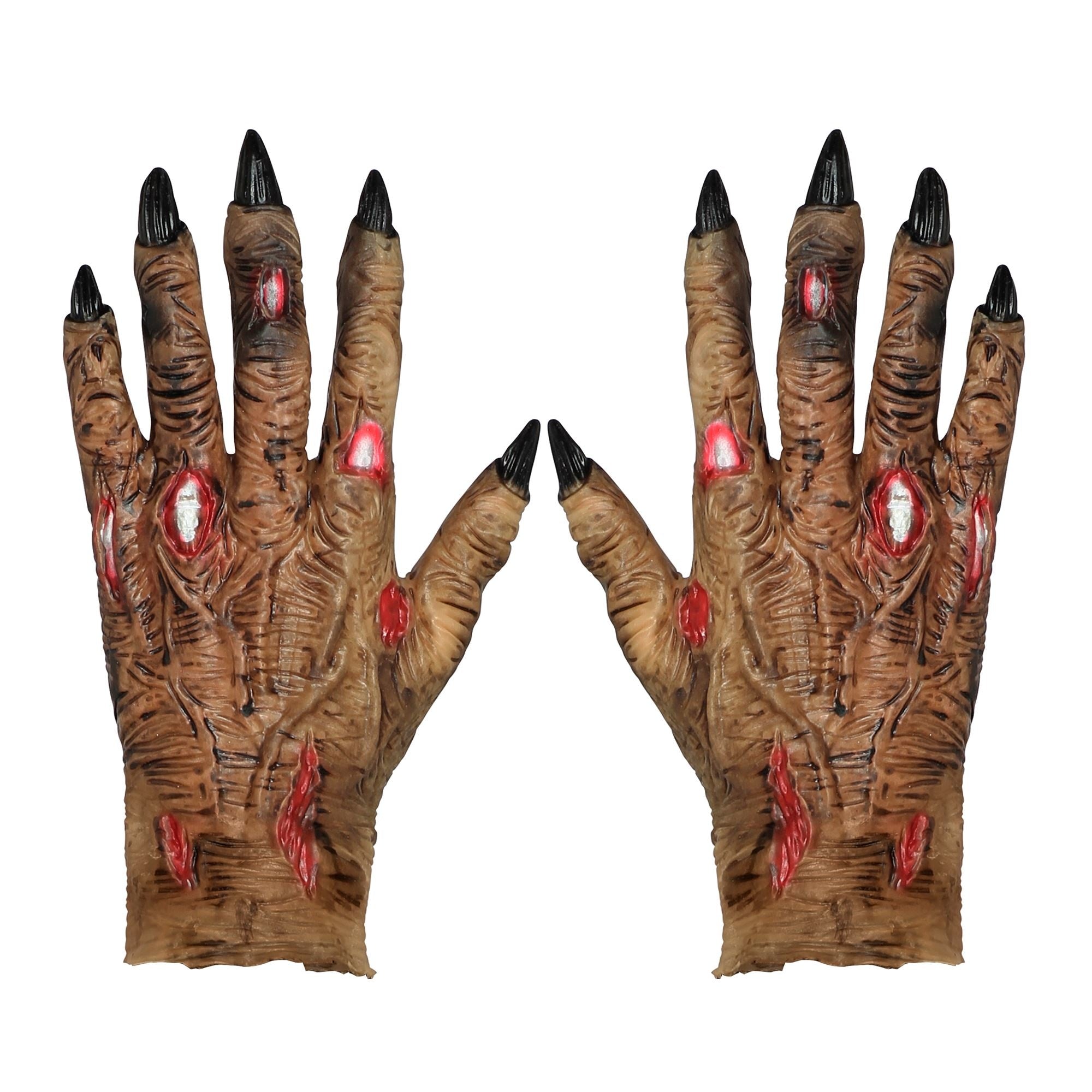 Widmann - Monster & Griezel Kostuum - Horror Handschoenen Zombie Klauwen - beige - Halloween - Verkleedkleding