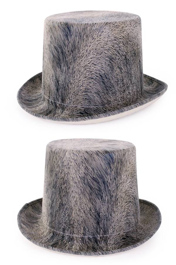 Steampunk hoed grijs