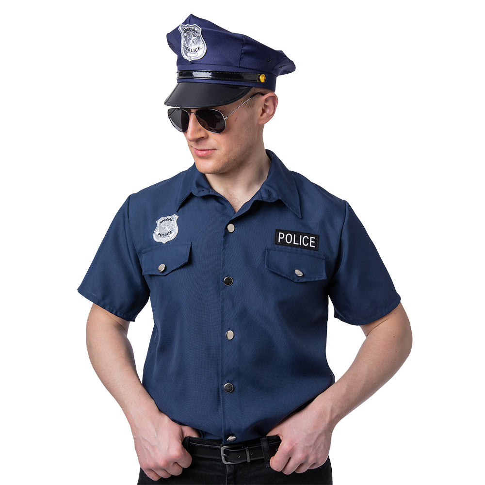 Leuke politie blouse donkerblauw