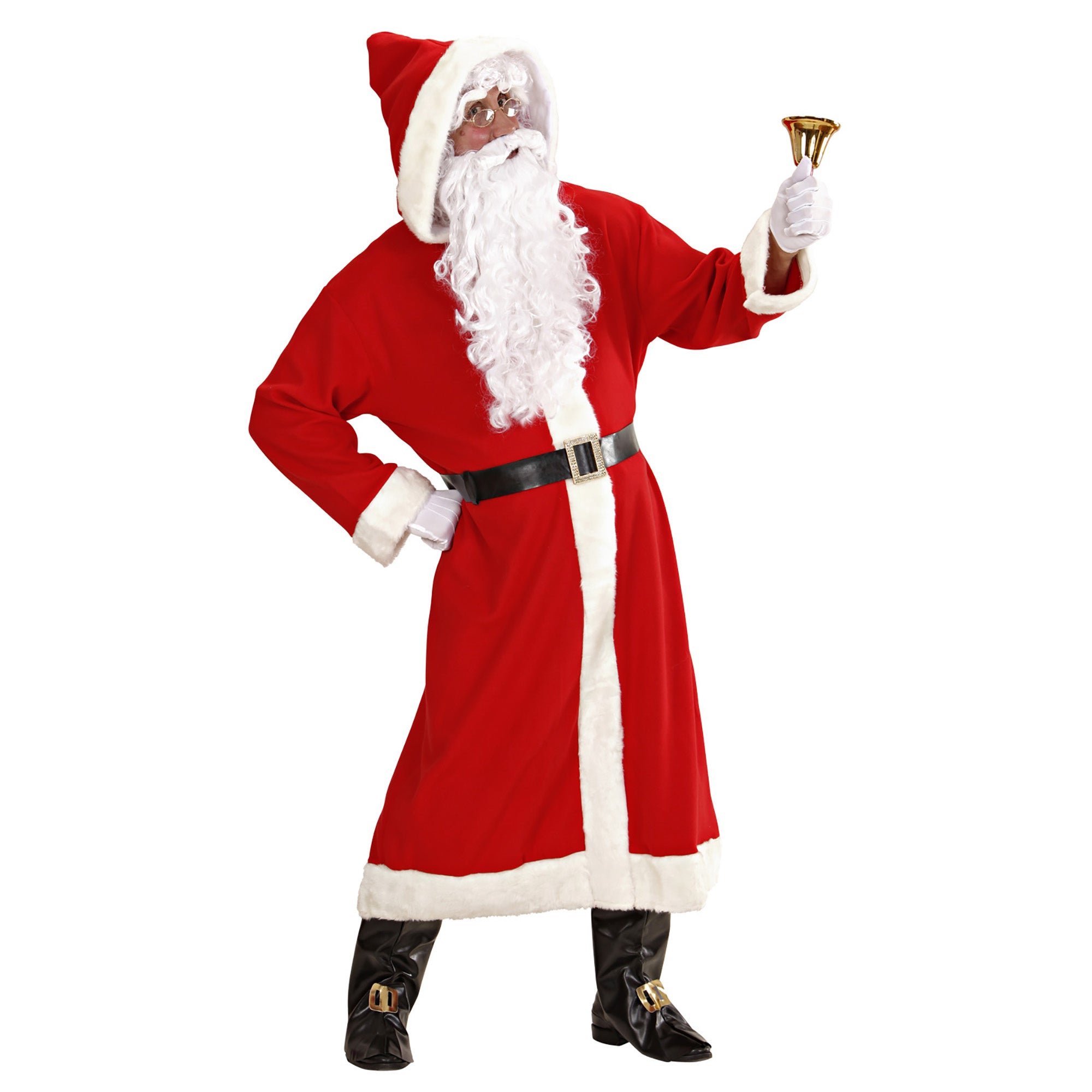 Widmann - Kerst & Oud & Nieuw Kostuum - Luxe Oud Kostuum Kerstman - rood - One Size - Kerst - Verkleedkleding