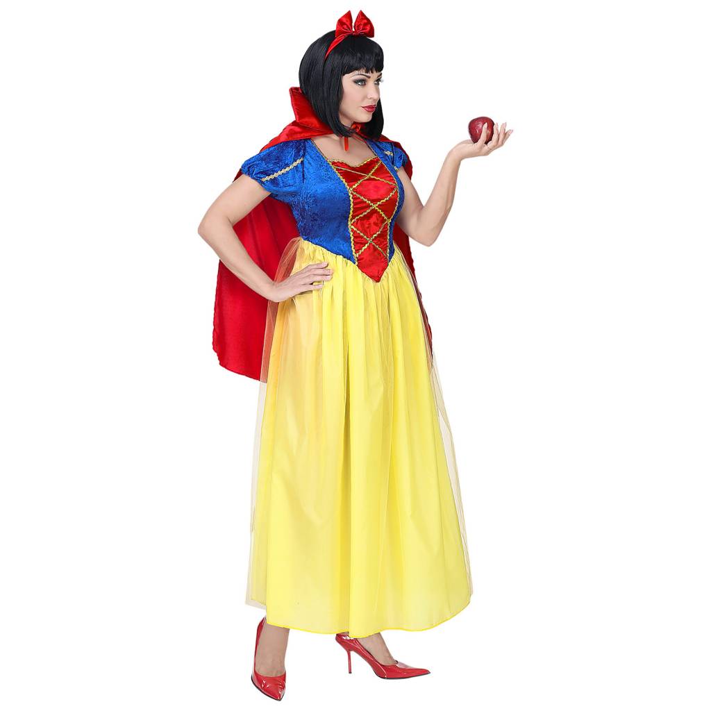 Widmann - Sneeuwwitje Kostuum - Giftige Appel Sneeuwwitje - Vrouw - blauw,rood,geel - Medium - Carnavalskleding - Verkleedkleding