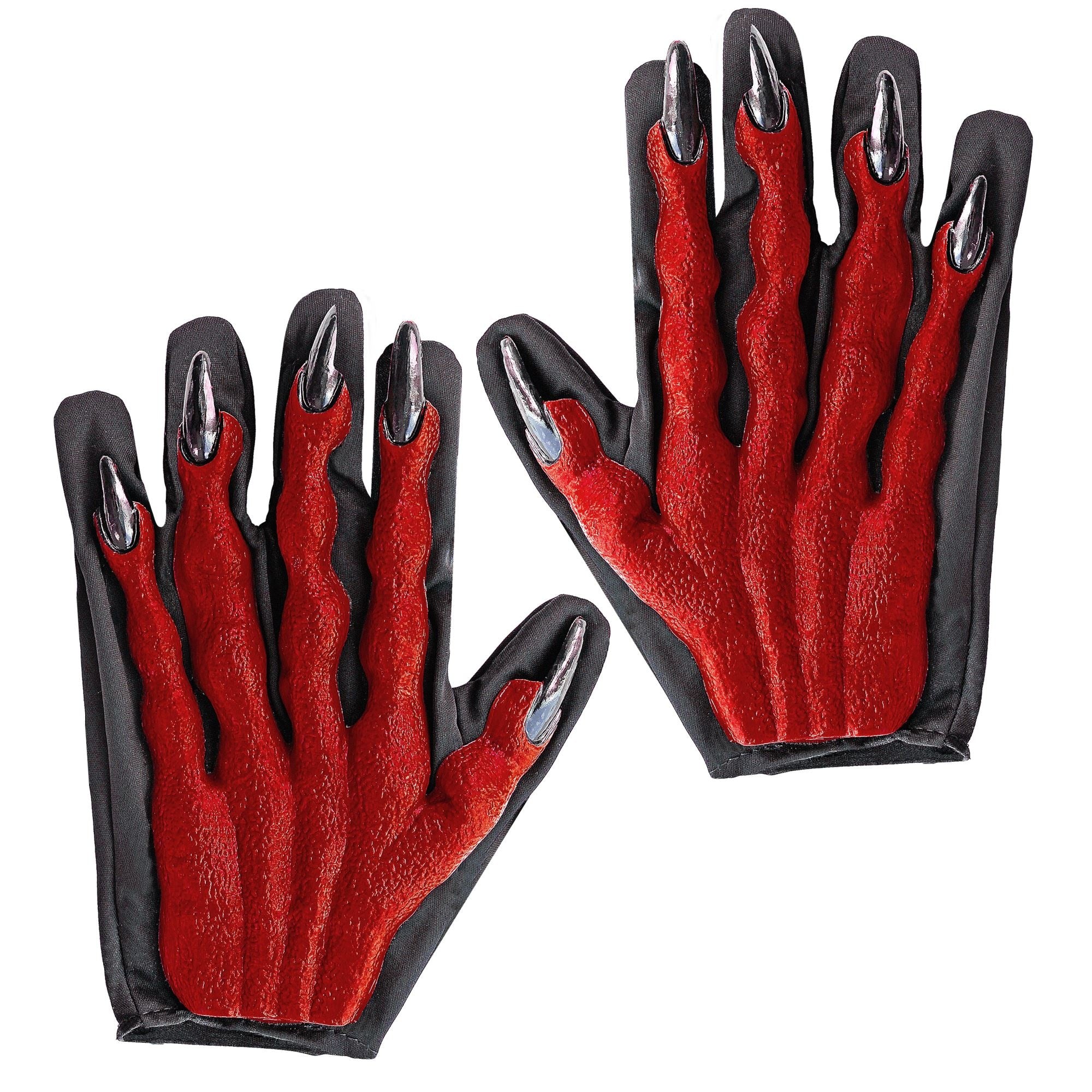 3D duivel handschoenen - Verkleedattribuut