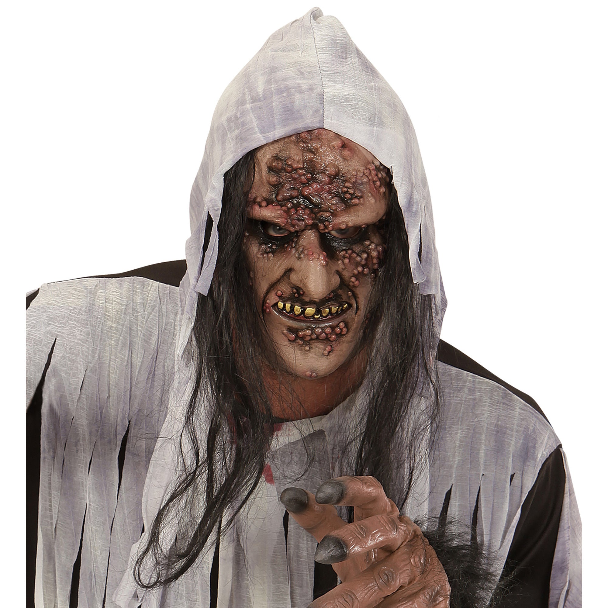 Masker voor zombies met een rottend gezicht