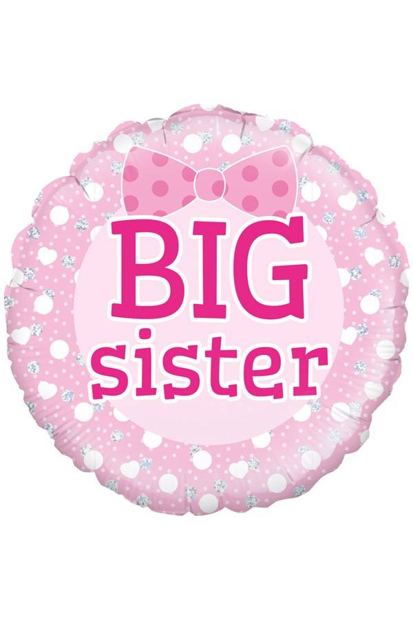 Mooie folie ballon met tekst Big sister 45.7cm