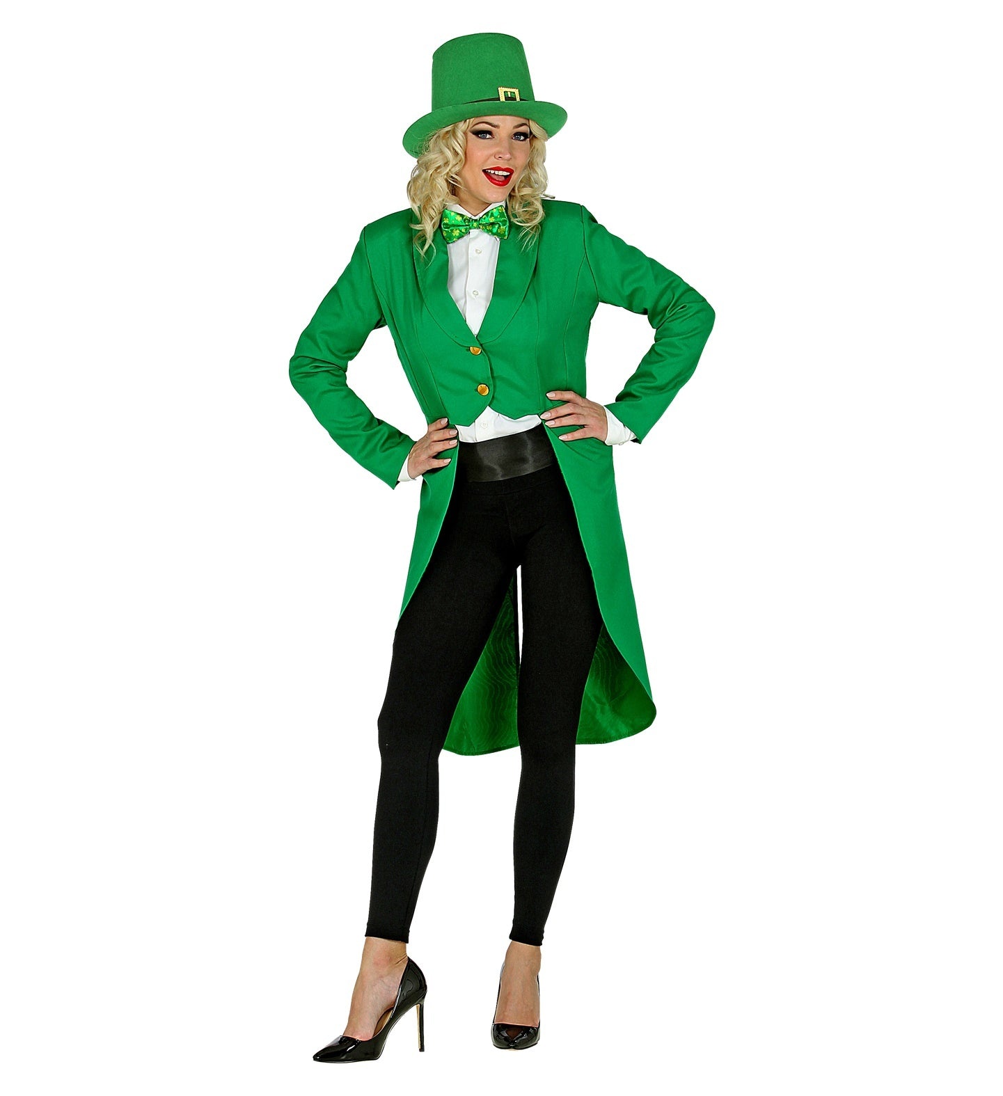 Widmann - Trol & Goblin & Leprechaun Kostuum - Groen Als Gras Slipjas Vrouw - groen - Large - Carnavalskleding - Verkleedkleding
