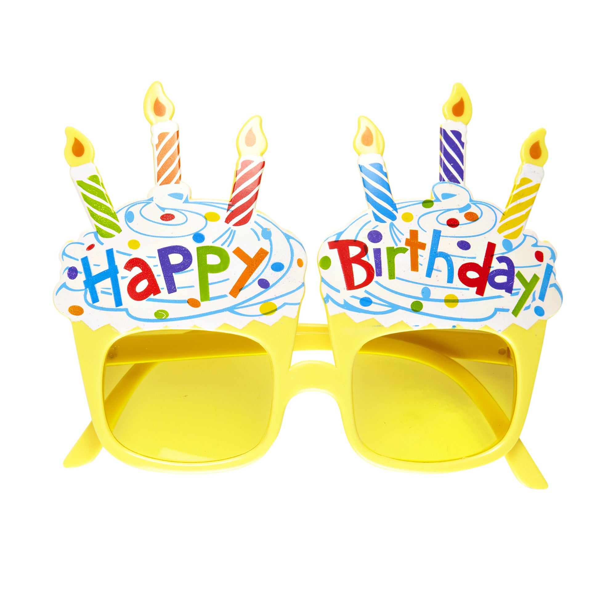 Feestaccessoires: Verjaardagsbril met feesttaart kaarsjes