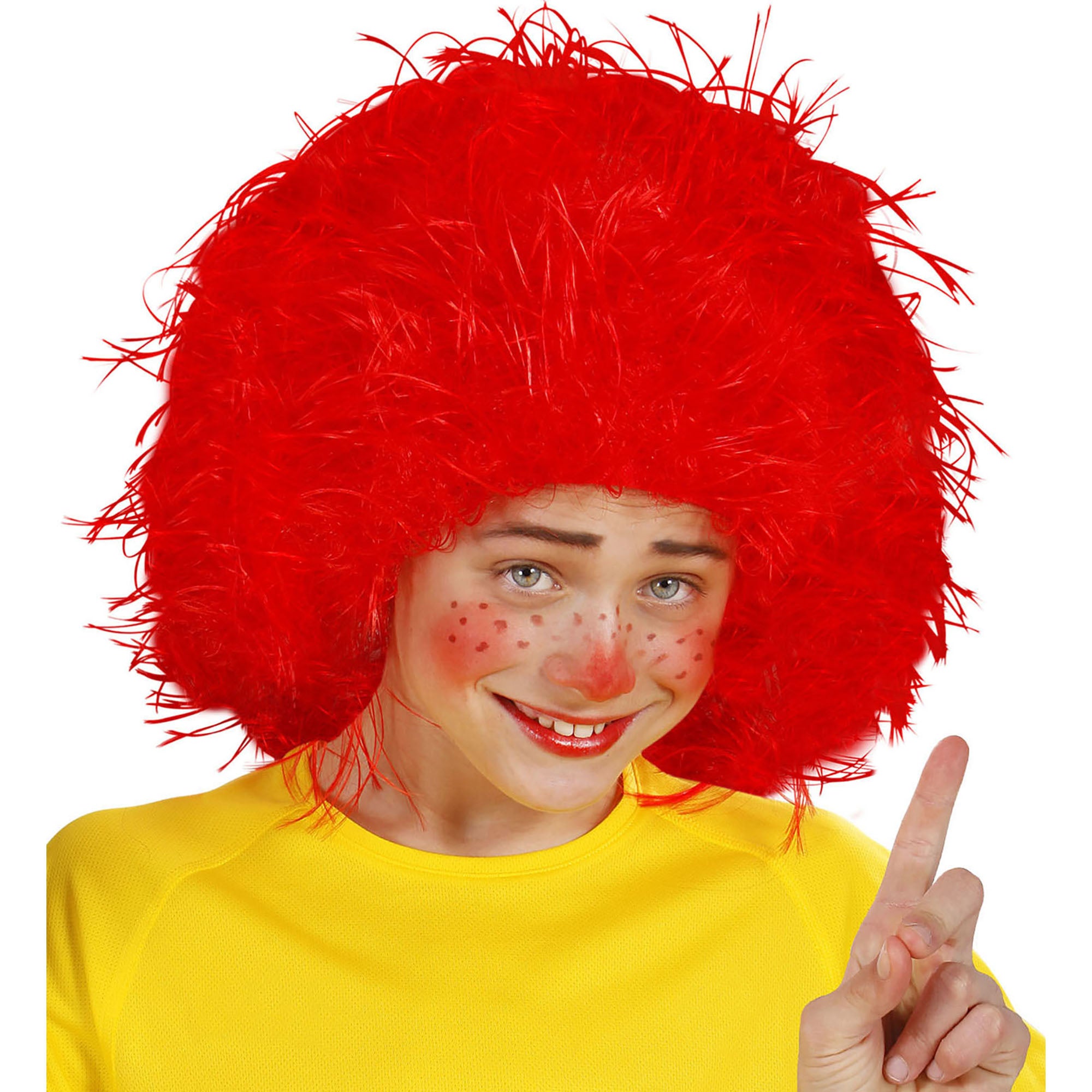 Rode clownspruik voor kinderen